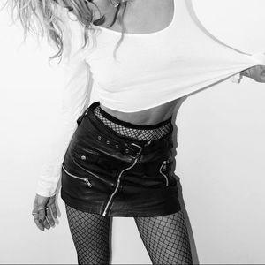 NWT Rat and Boa Christy leather skirt XS